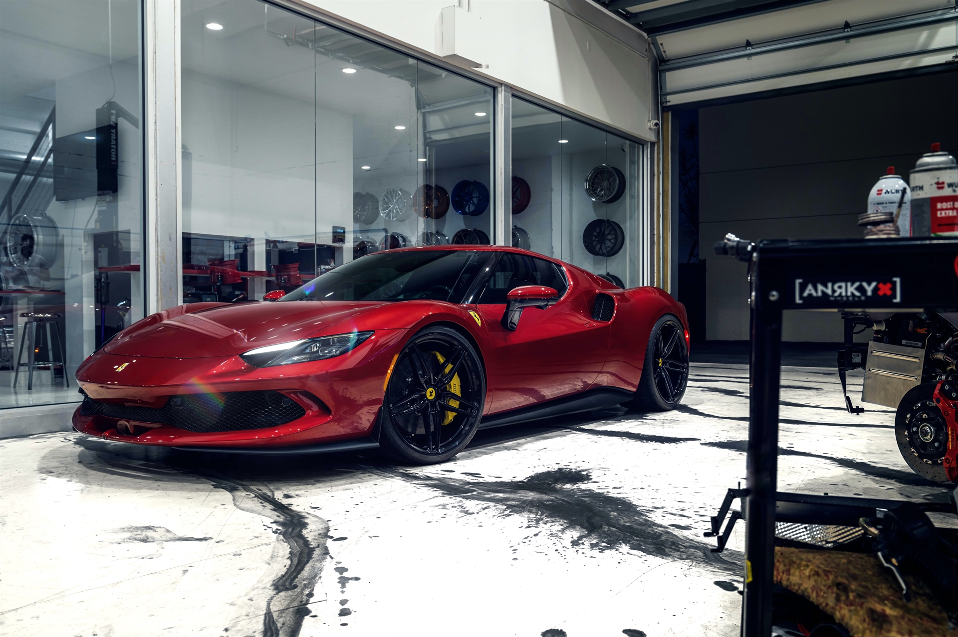 Ferrari 296 GTB | Rosso Corsa | on ANRKY AN17 | Gloss Black
