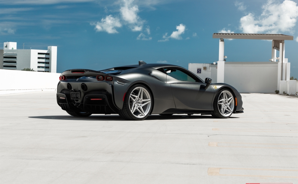 Ferrari SF90 | Grigio Silverstone | on ANRKY S1-X3 | Brushed Clear