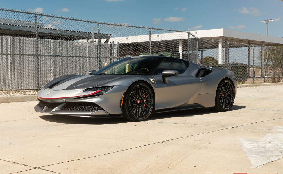 Ferrari SF90 | Grigio Titanio Opaco | on ANRKY S3-X1 | Satin Black