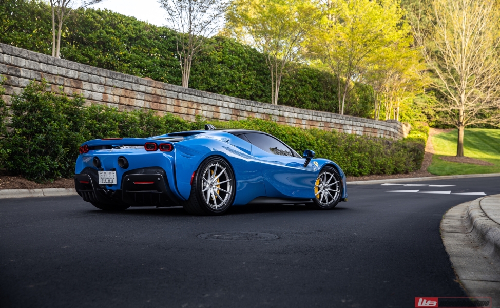 Ferrari SF90 | Blue Corsa | on ANRKY C38 | Brushed Clear