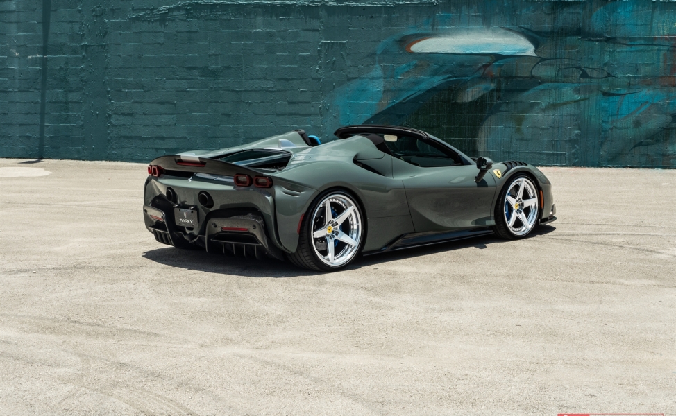 Novitec: SF90 Spider | Grigio Medio | on ANRKY RS5.3 | Two-Tone: Brushed Clear Face + Polished Clear Windows