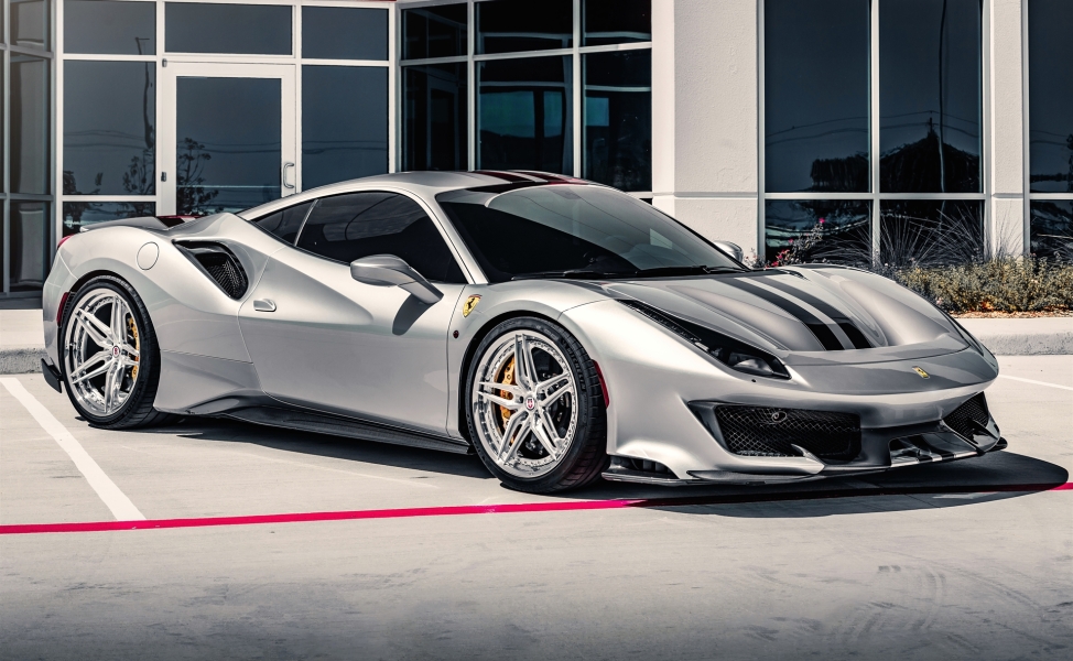 Ferrari 488 Pista | Argento Nürburgring | on HRE S107SC | Brushed Clear