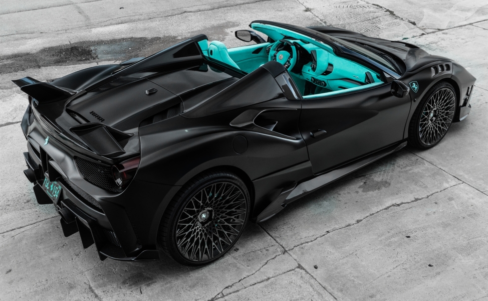 Mansory 488 Spider | Nero Opaco | on AL13 S020 | Gloss Black