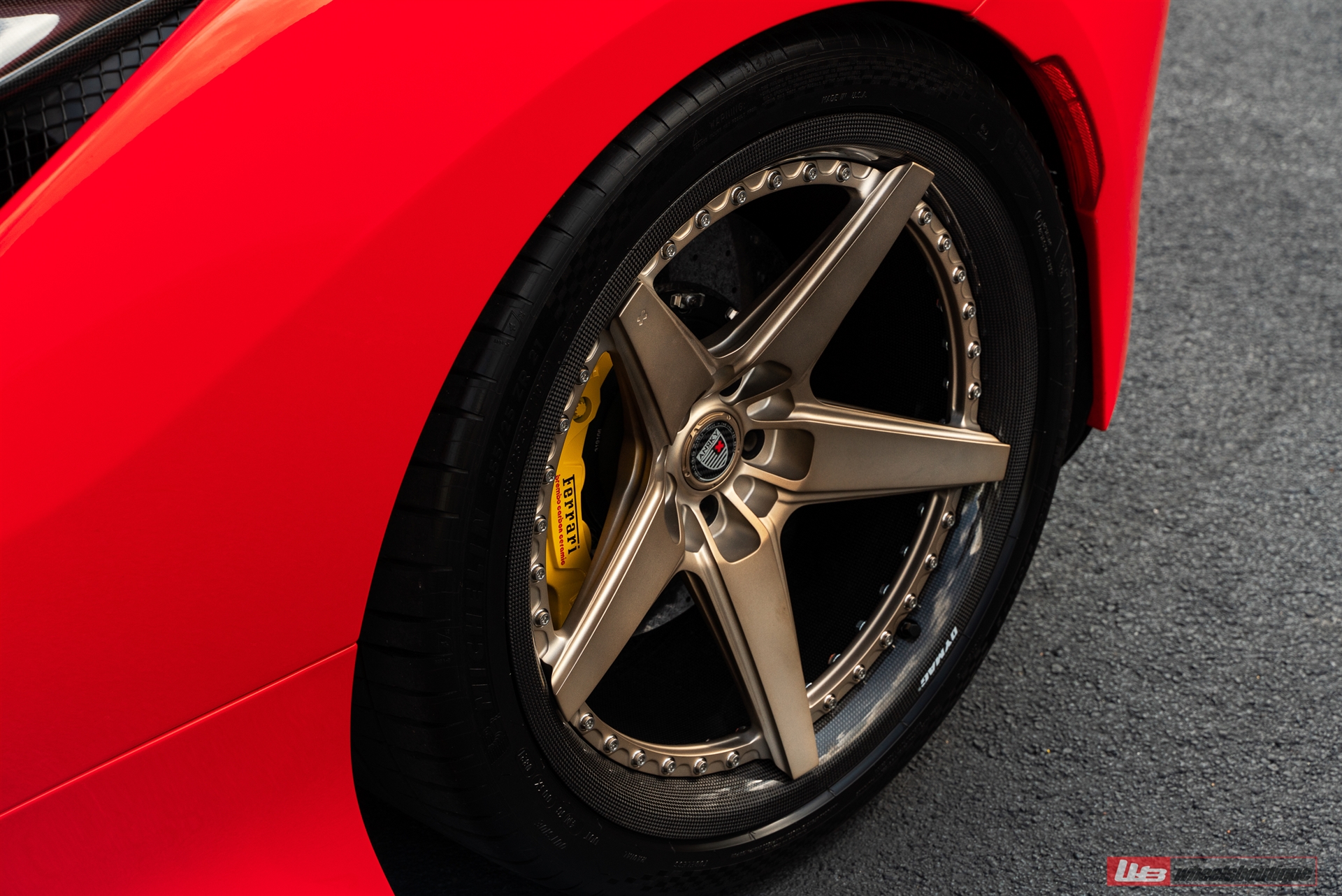 Ferrari F8 | Rosso Corsa | on ANRKY RS5.3C | Frozen Polished Champagne