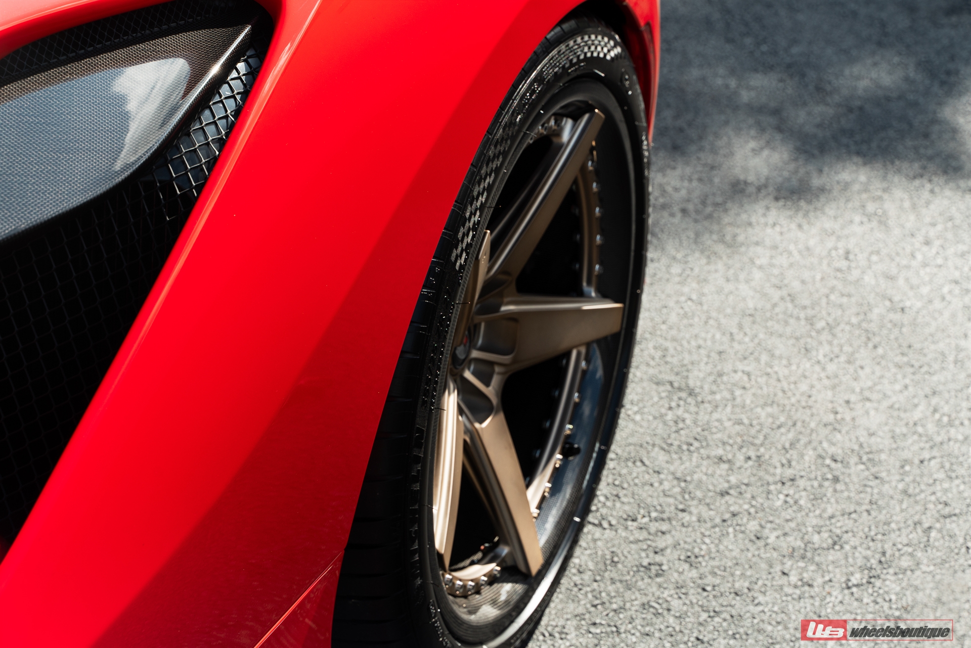Ferrari F8 | Rosso Corsa | on ANRKY RS5.3C | Frozen Polished Champagne