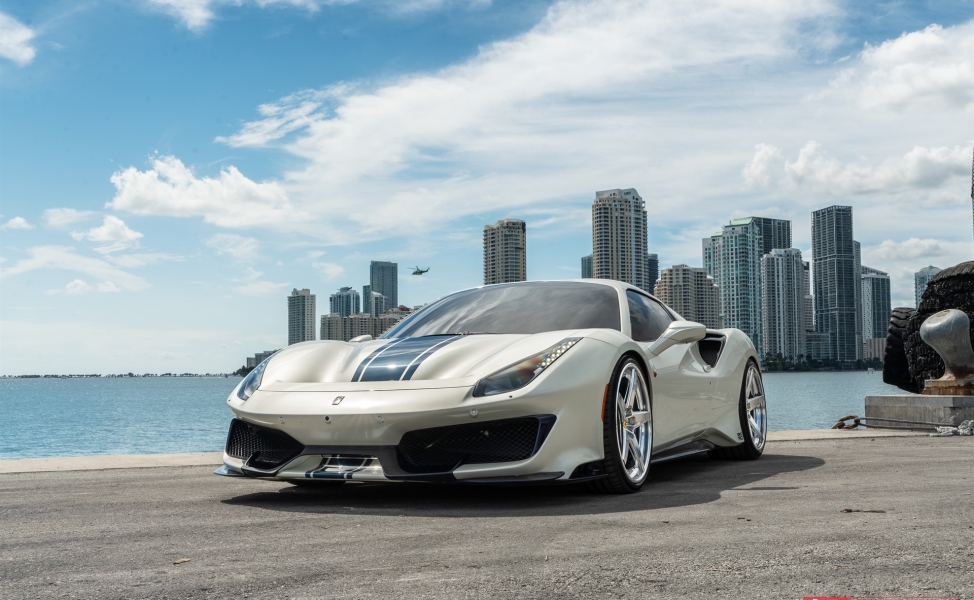 Ferrari 488 Pista | Bianco Avus | on ANRKY RS5.3 | Brushed Clear