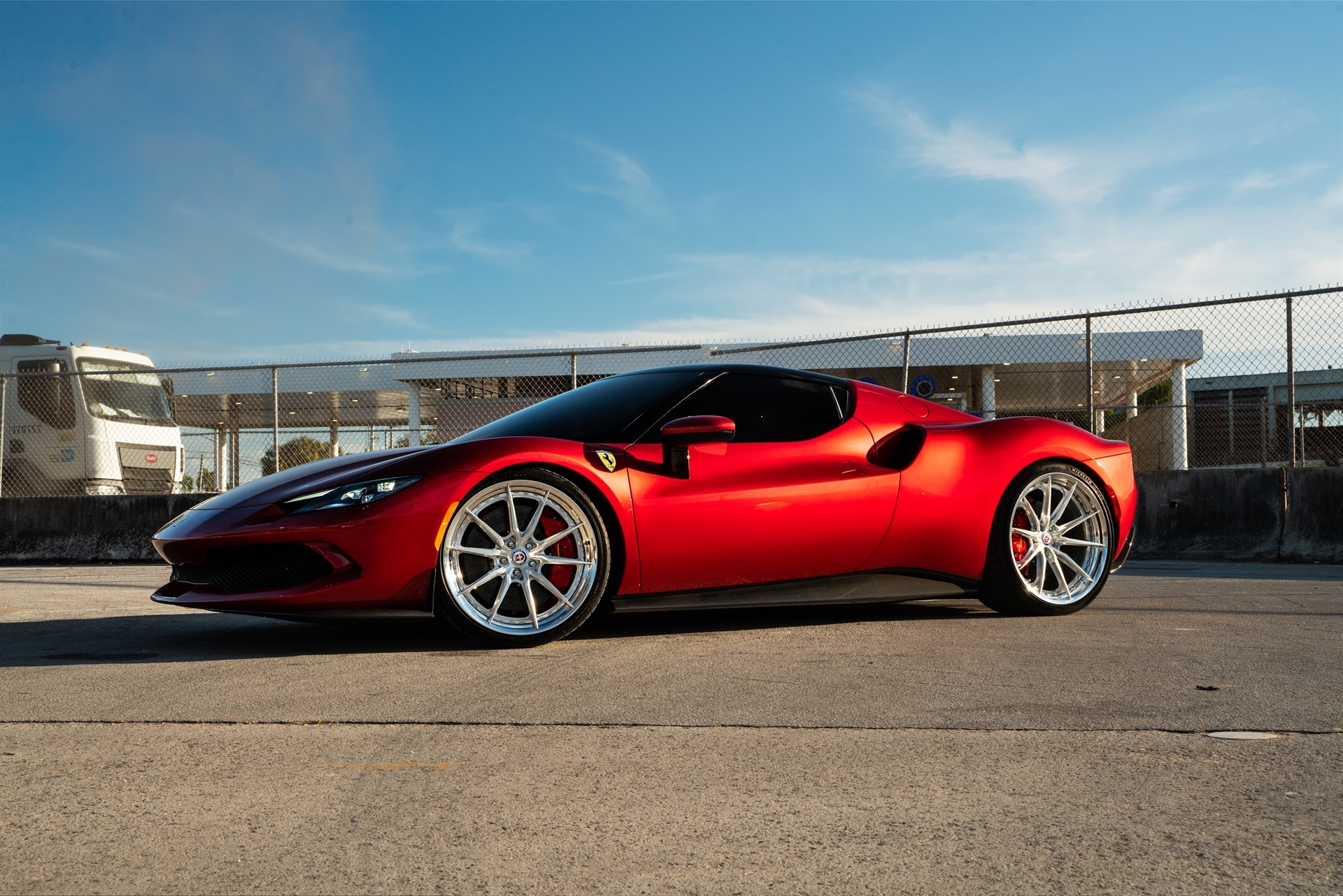 Ferrari 296 GTB | Rosso Corsa | on HRE S104SC | Brushed Clear