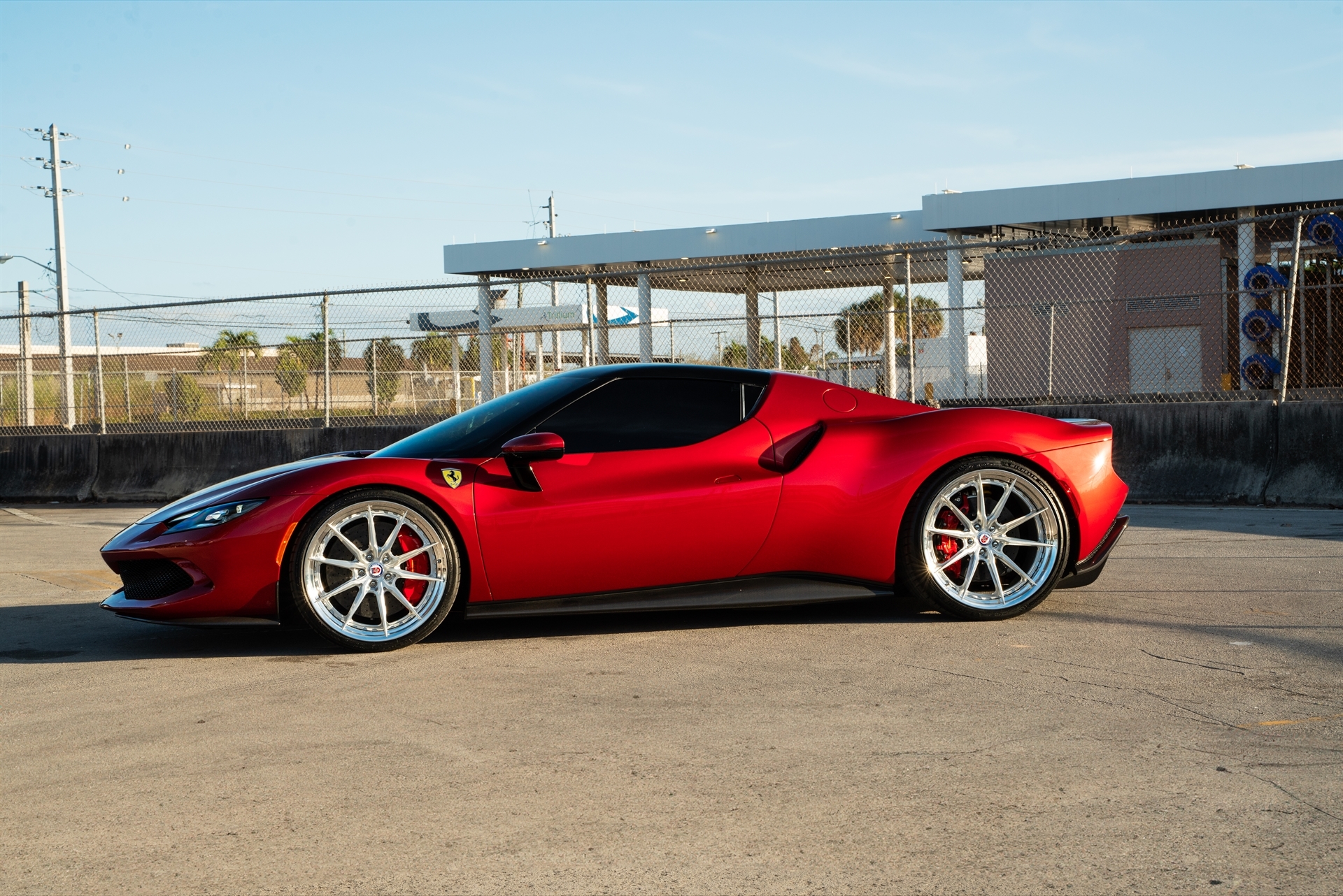 Ferrari 296 GTB | Rosso Corsa | on HRE S104SC | Brushed Clear