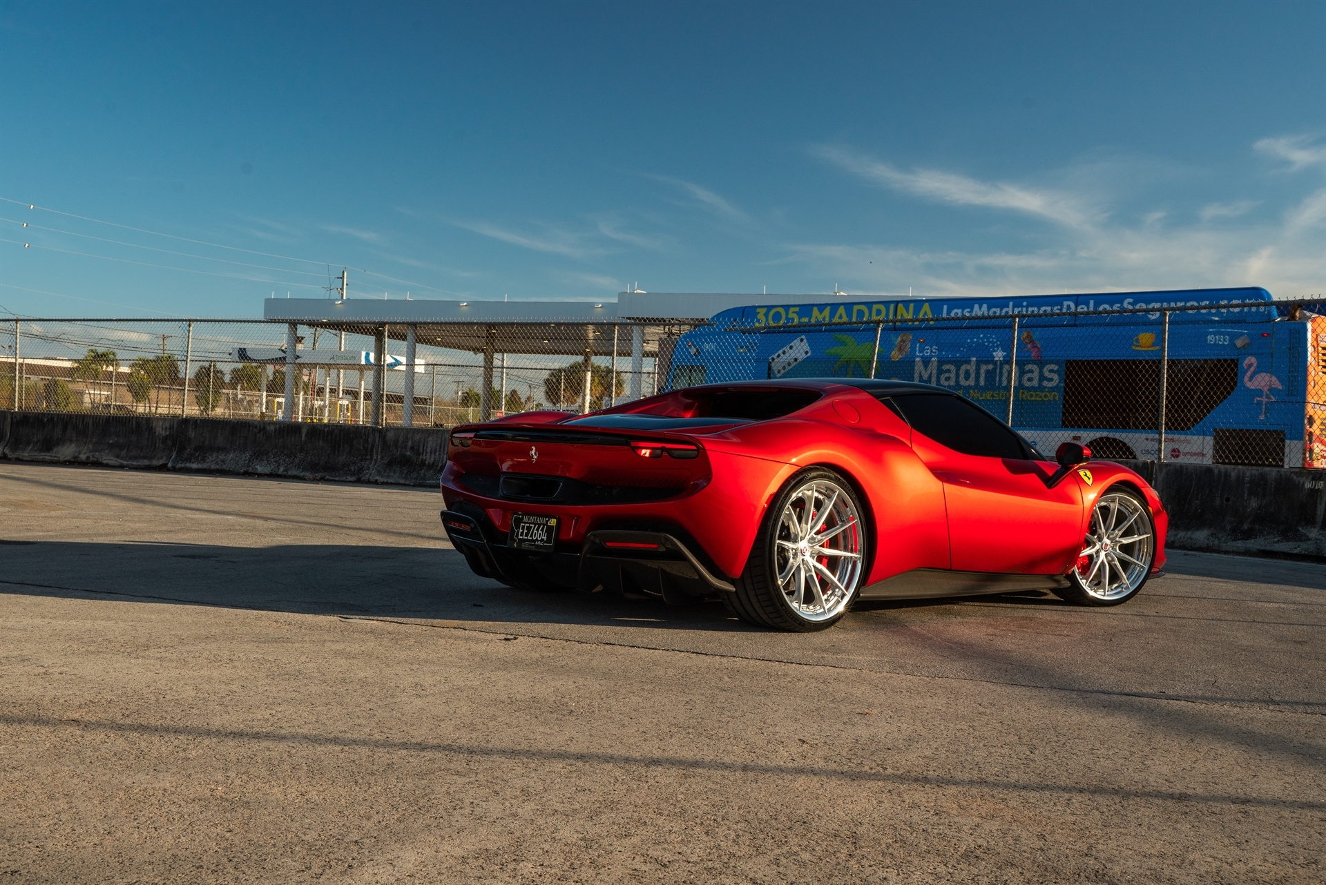 Ferrari 296 GTB | Rosso Corsa | on HRE S104SC | Brushed Clear