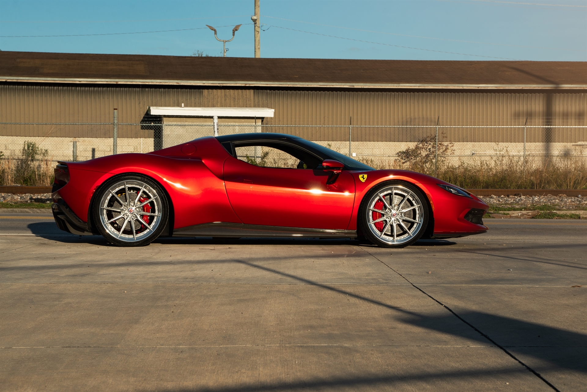 Ferrari 296 GTB | Rosso Corsa | on HRE S104SC | Brushed Clear