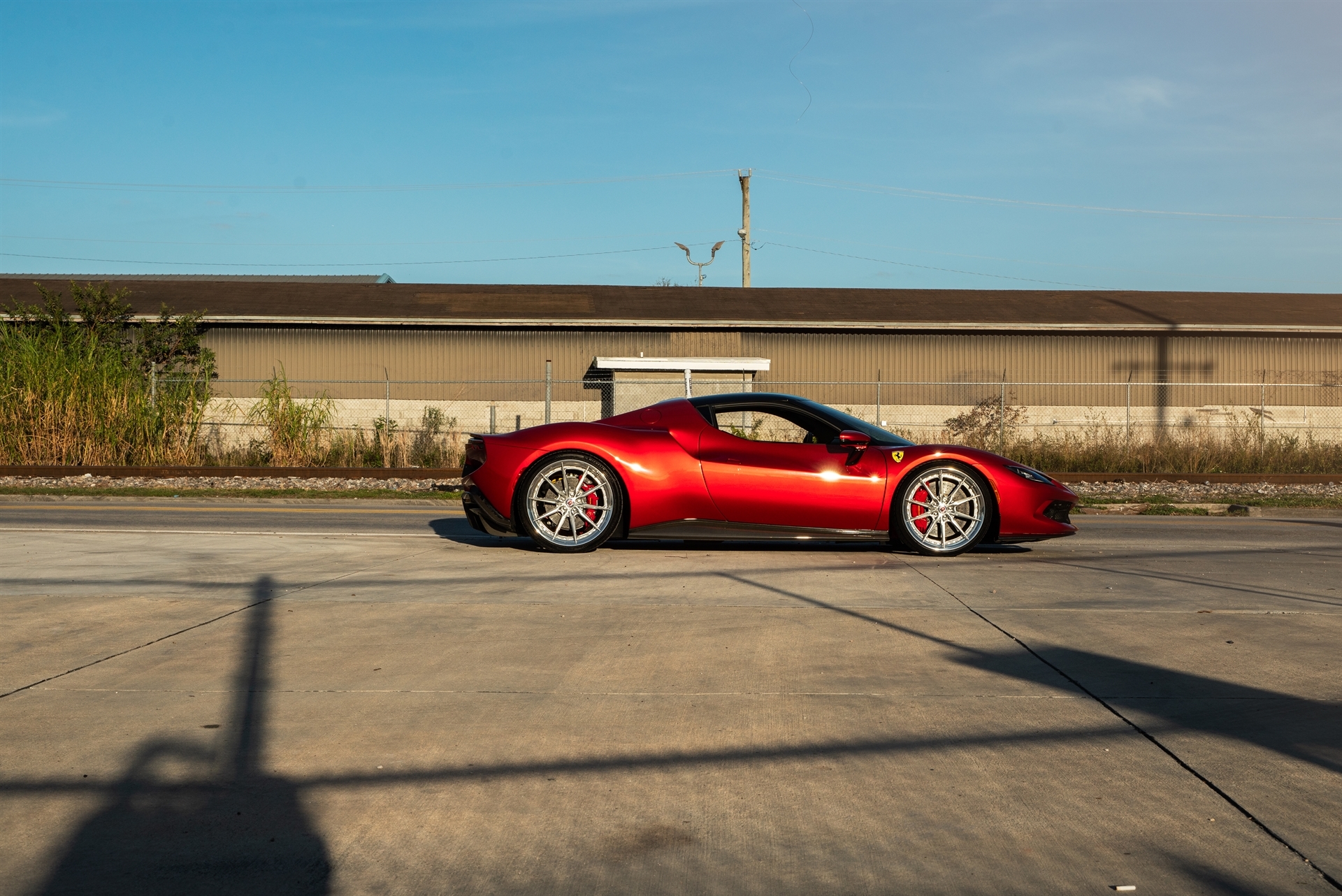 Ferrari 296 GTB | Rosso Corsa | on HRE S104SC | Brushed Clear