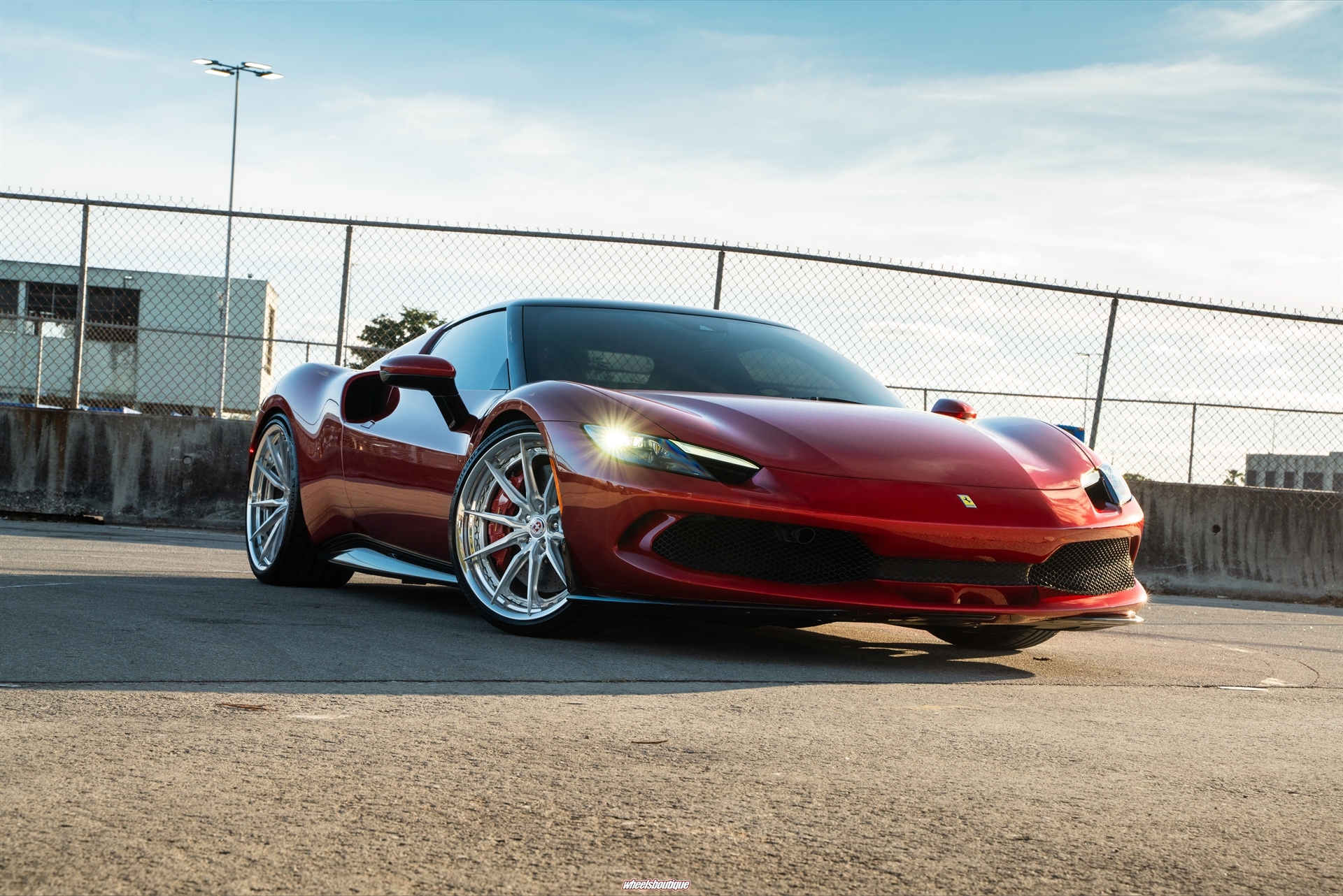 Ferrari 296 GTB | Rosso Corsa | on HRE S104SC | Brushed Clear