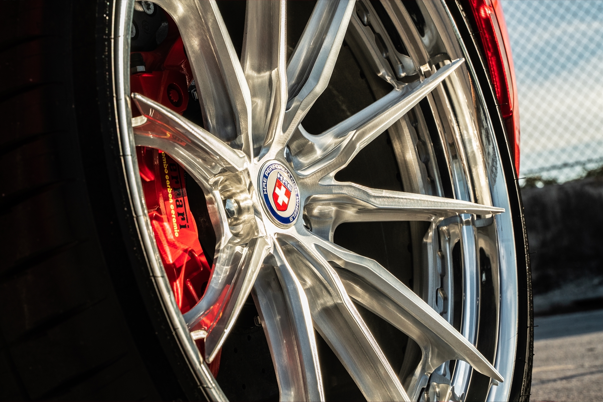 Ferrari 296 GTB | Rosso Corsa | on HRE S104SC | Brushed Clear