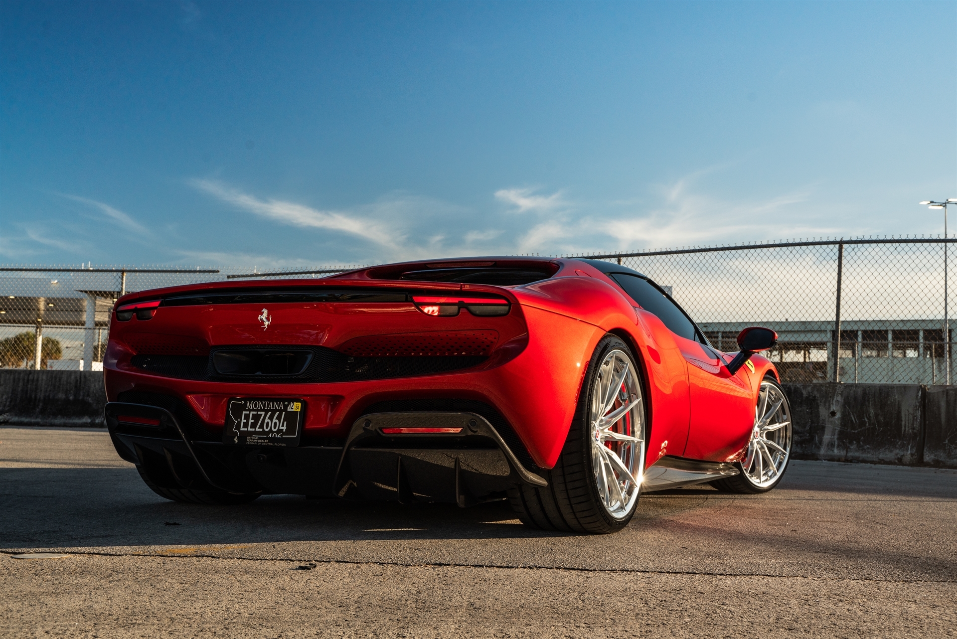 Ferrari 296 GTB | Rosso Corsa | on HRE S104SC | Brushed Clear