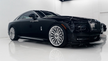 Rolls-Royce Spectre | Black Diamond | 1886 G-015 Wheels | Brushed Clear