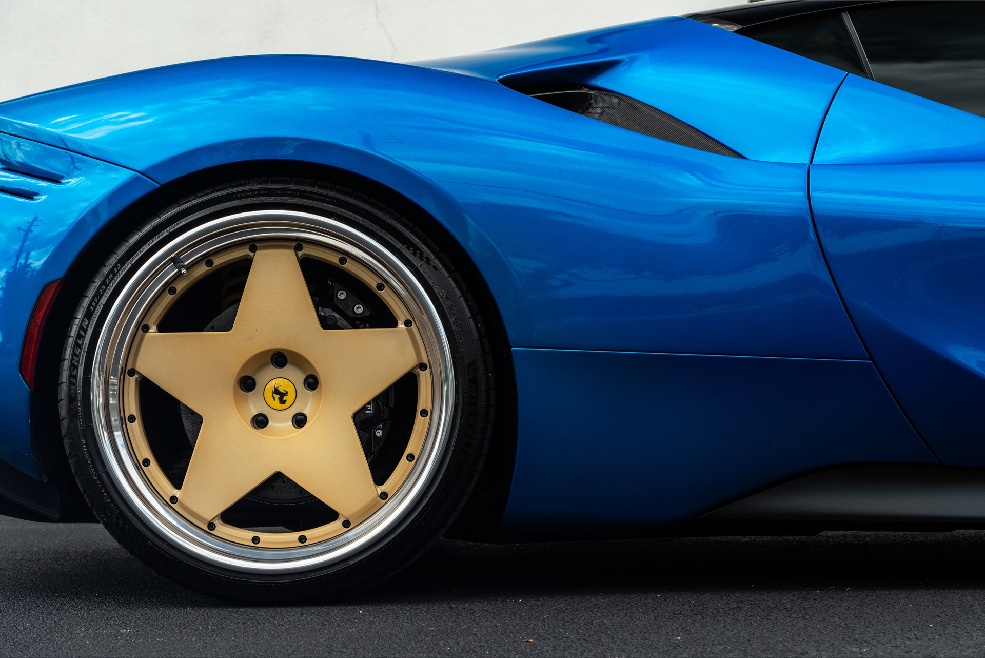Ferrari SF90 | Blu Corsa | on 1886 S008 | Brushed Gold