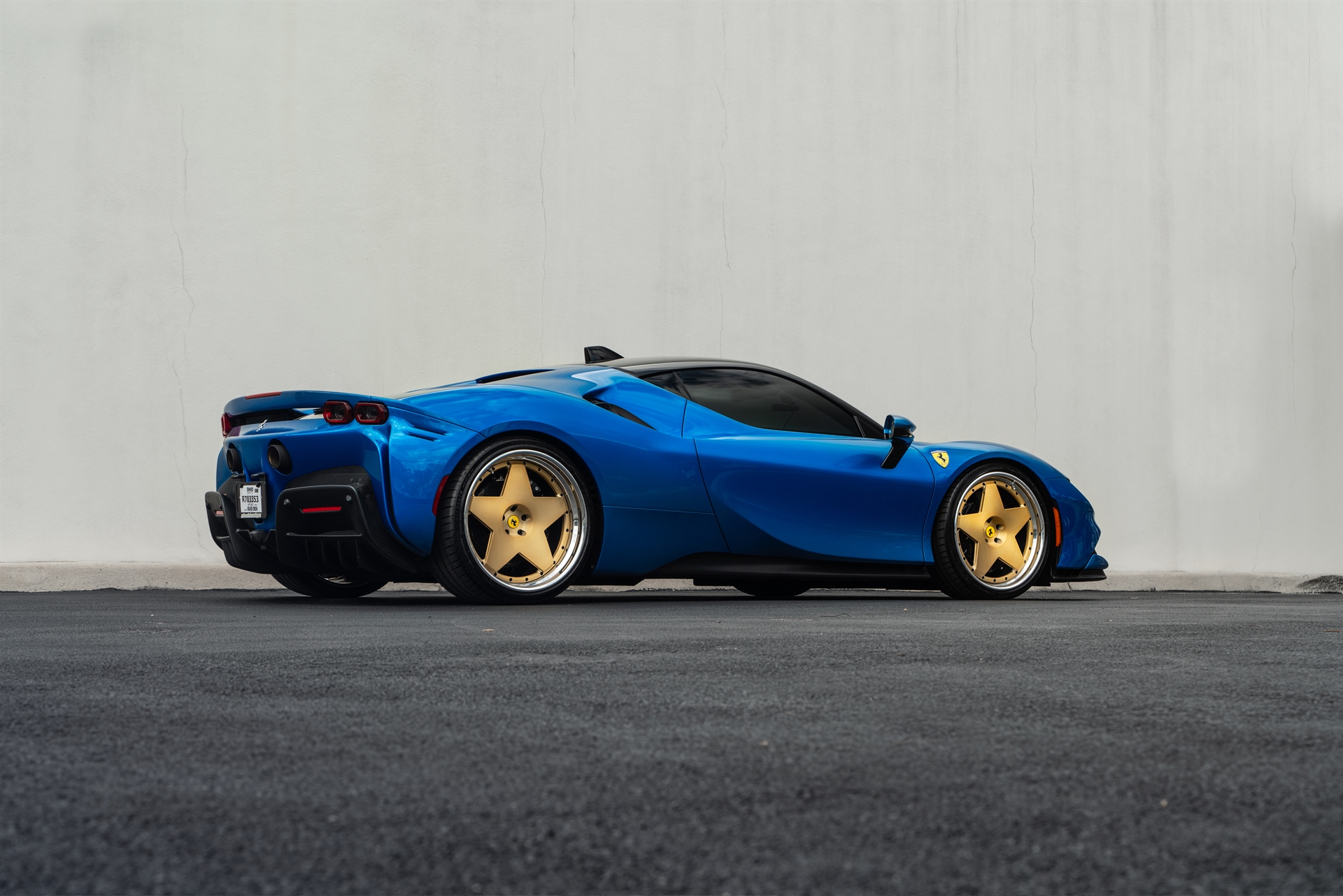 Ferrari SF90 | Blu Corsa | on 1886 S008 | Brushed Gold