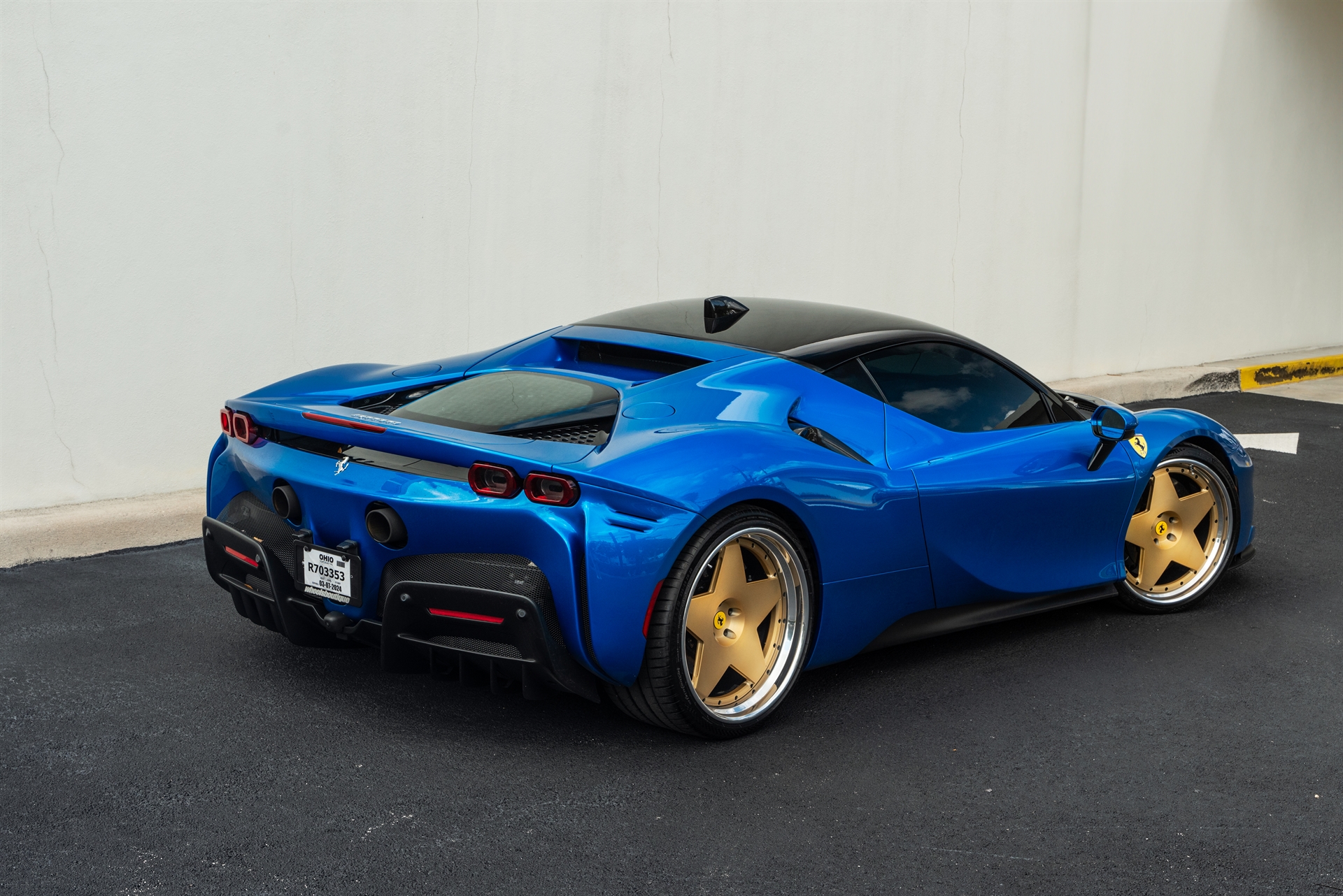 Ferrari SF90 | Blu Corsa | on 1886 S008 | Brushed Gold