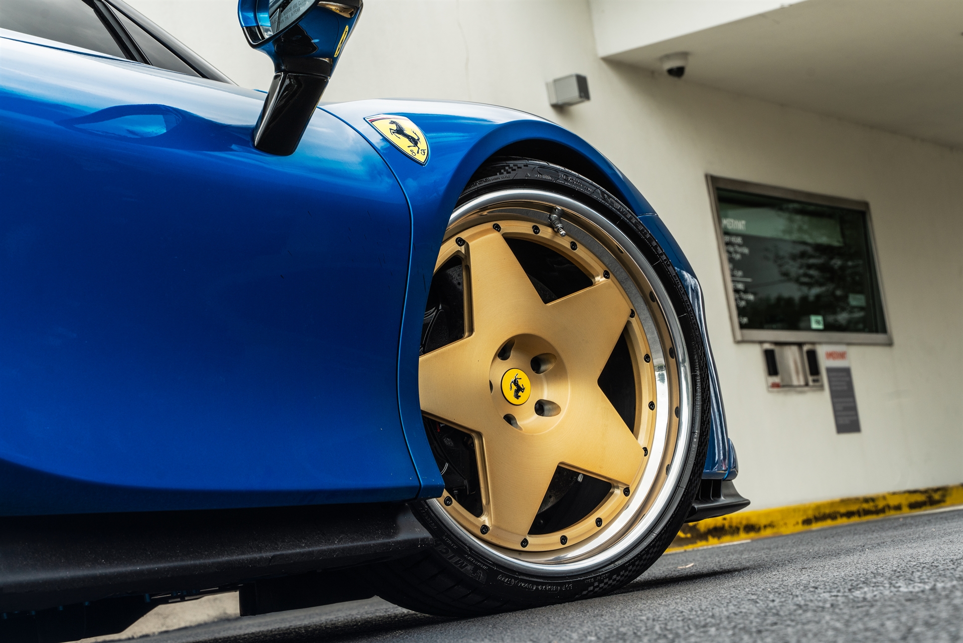 Ferrari SF90 | Blu Corsa | on 1886 S008 | Brushed Gold