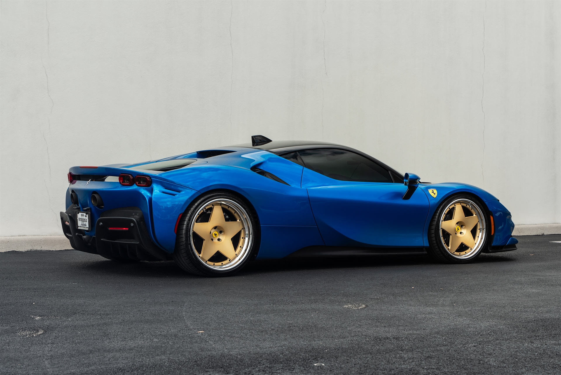 Ferrari SF90 | Blu Corsa | on 1886 S008 | Brushed Gold
