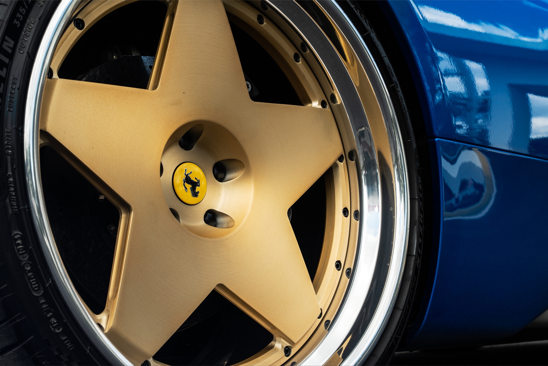 Ferrari SF90 | Blu Corsa | on 1886 S008 | Brushed Gold