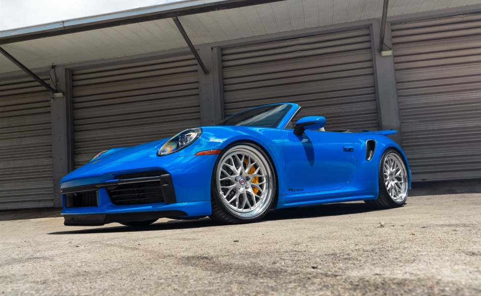 Porsche 992 Turbo S | Voodoo Blue | HRE 520 FMR | Brushed Clear