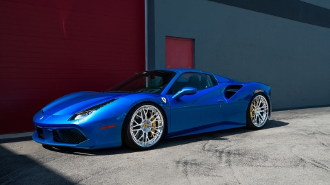 Ferrari 488 | Blu Corsa | on ANRKY RS2.3 | Polished Clear
