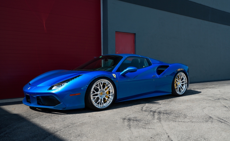 Ferrari 488 | Blu Corsa | on ANRKY RS2.3 | Polished Clear