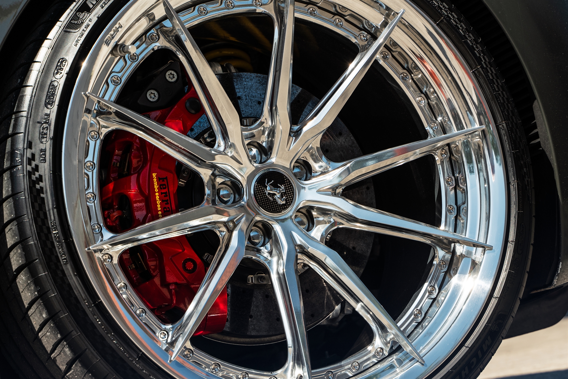 Ferrari 488 | Grigio Medio | on HRE S104SC | Polished Clear