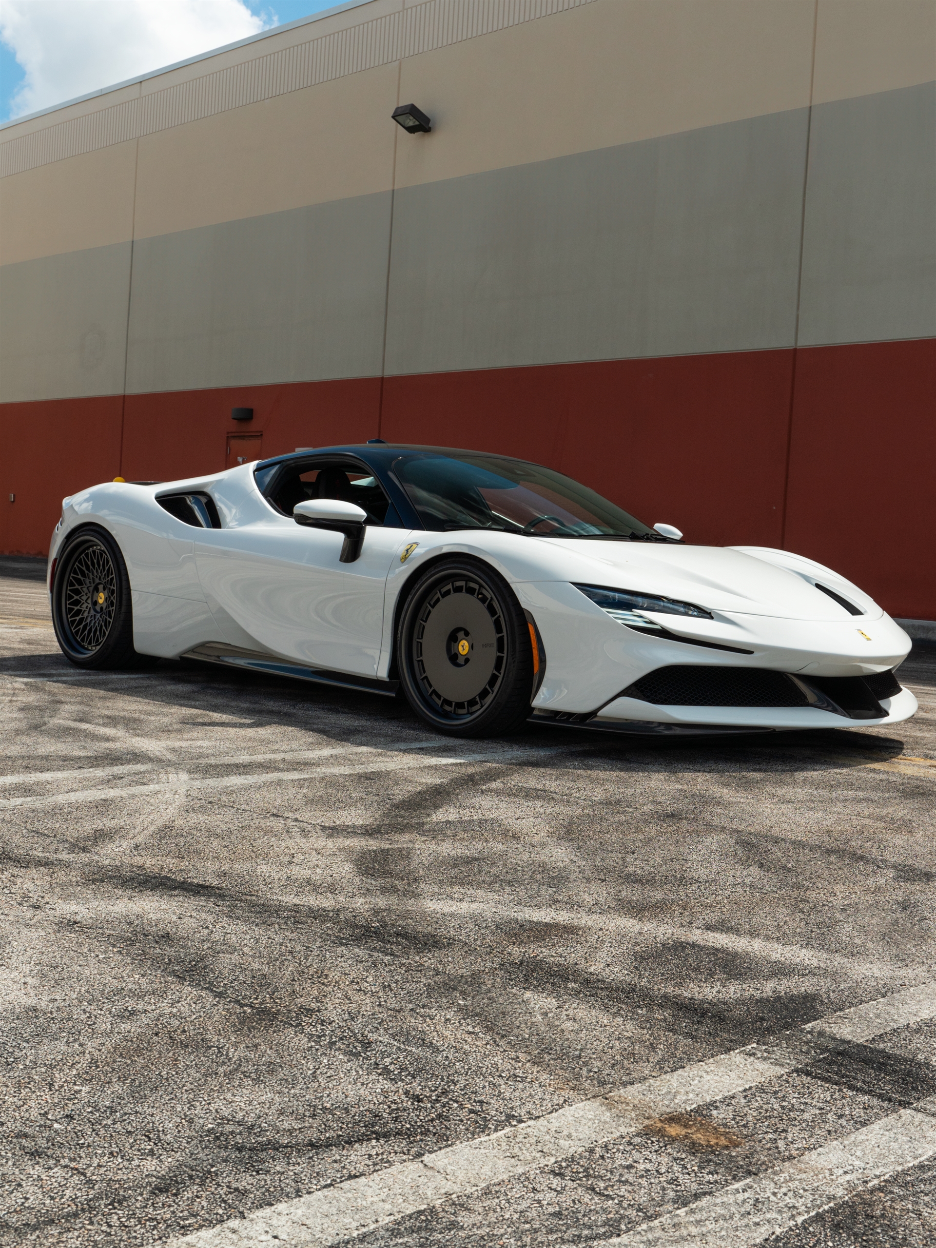 Ferrari SF90 | Bianco Avus | on HRE 935 and HRE 501 | Satin Black