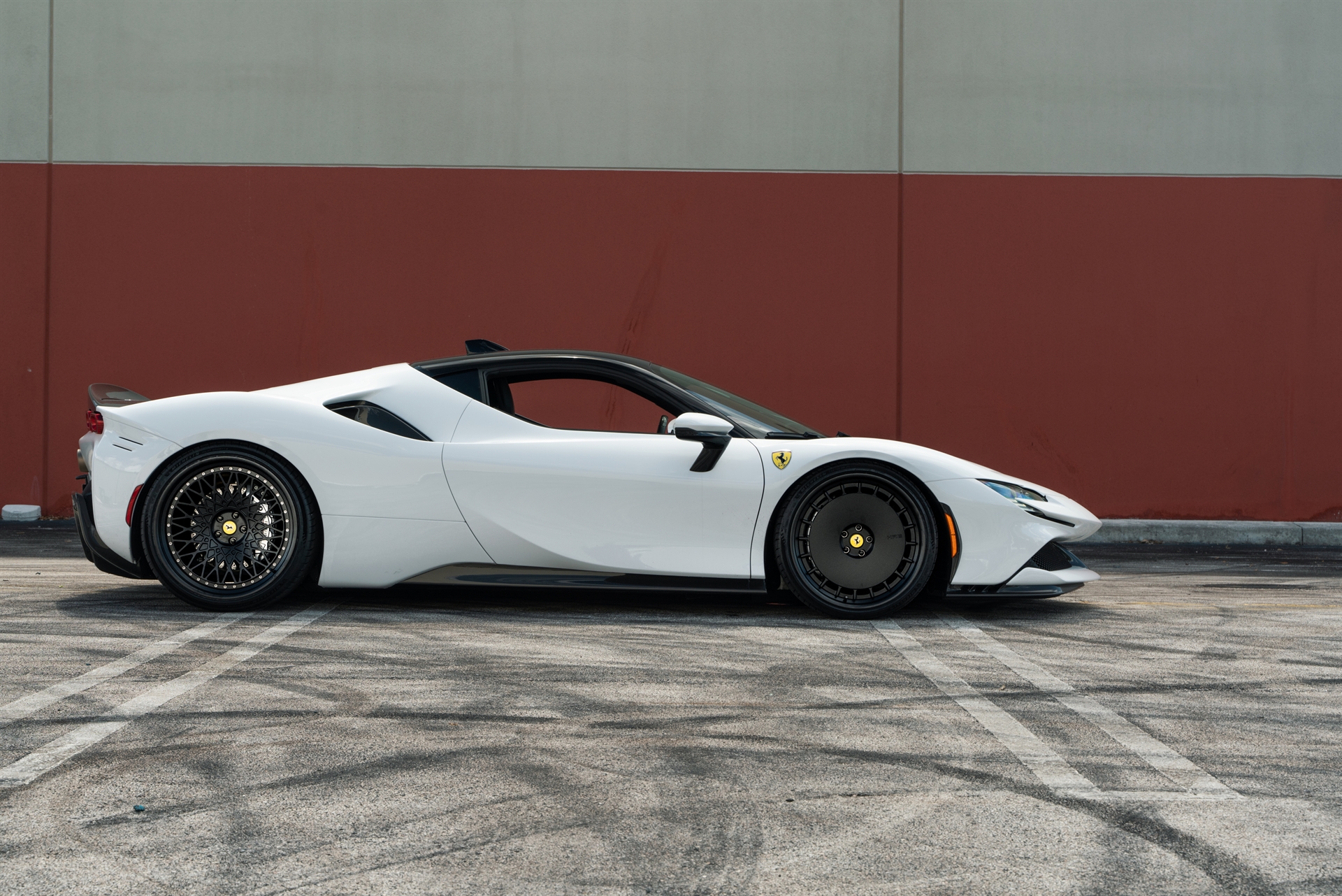 Ferrari SF90 | Bianco Avus | on HRE 935 and HRE 501 | Satin Black