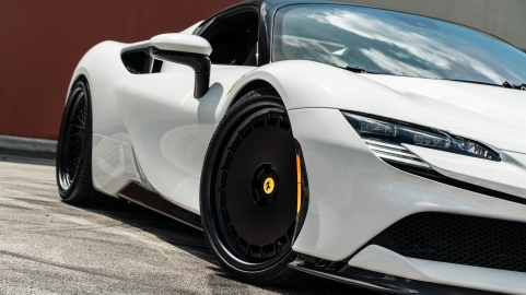 Ferrari SF90 | Bianco Avus | on HRE 935 and HRE 501 | Satin Black