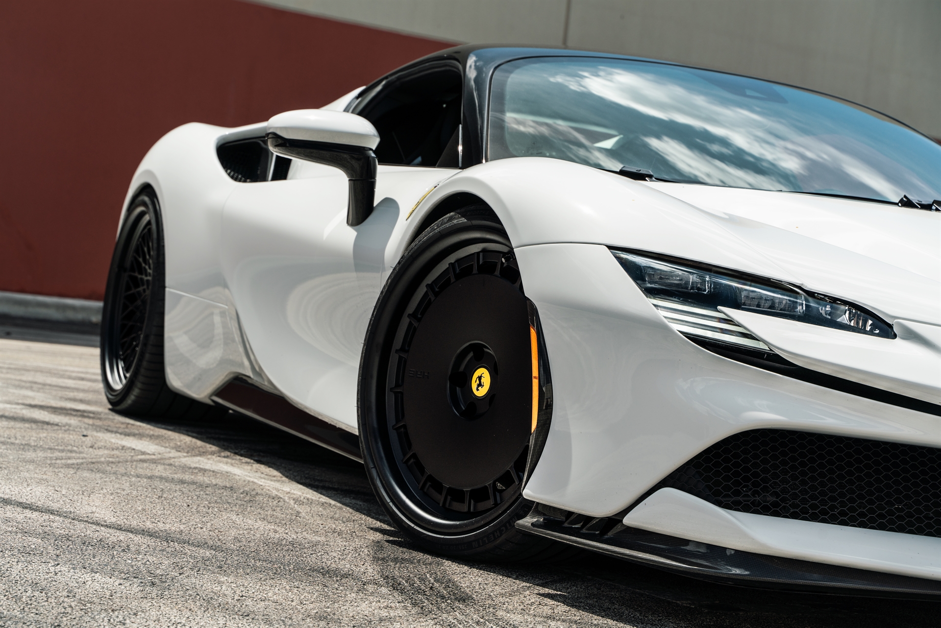 Ferrari SF90 | Bianco Avus | on HRE 935 and HRE 501 | Satin Black