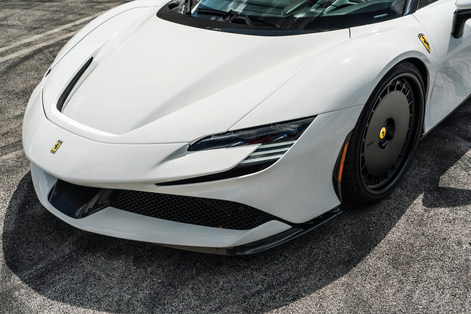 Ferrari SF90 | Bianco Avus | on HRE 935 and HRE 501 | Satin Black