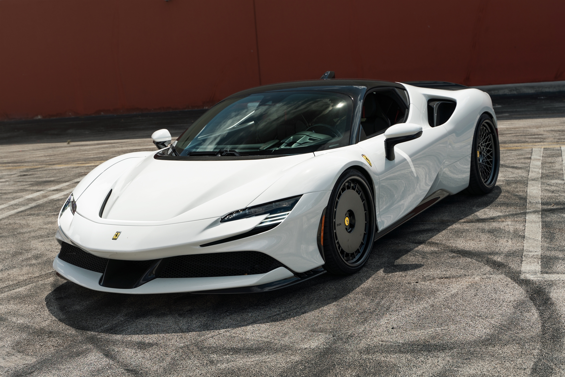 Ferrari SF90 | Bianco Avus | on HRE 935 and HRE 501 | Satin Black