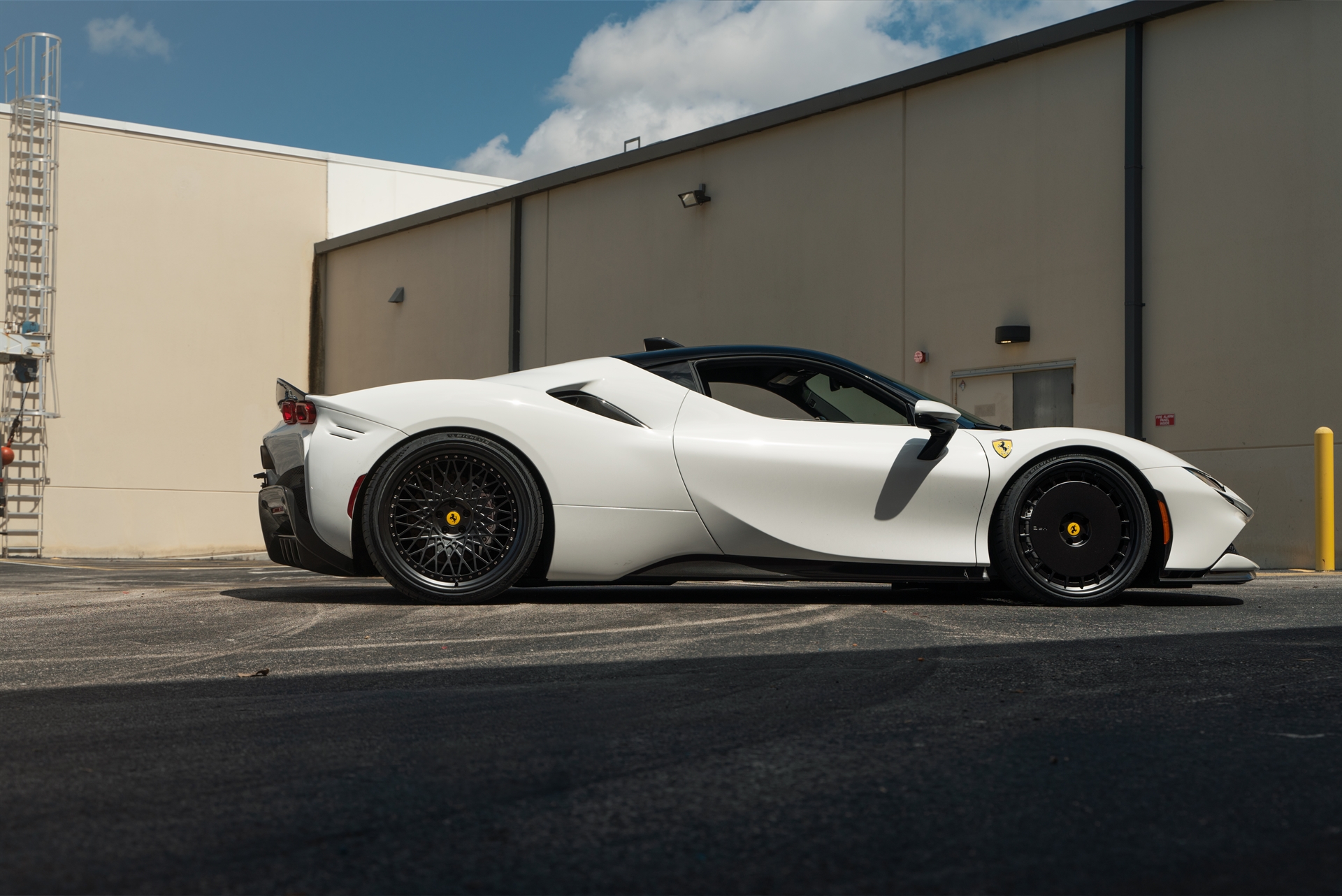 Ferrari SF90 | Bianco Avus | on HRE 935 and HRE 501 | Satin Black