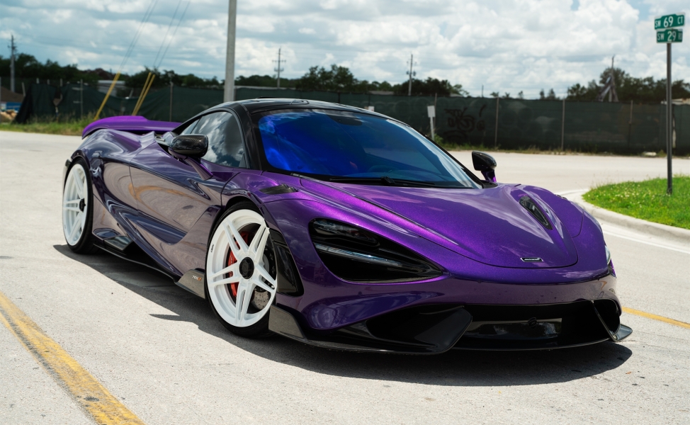 Mclaren 765LT | Lantana Purple | on ANRKY AN27 | Gloss White