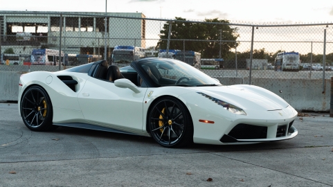 Ferrari 488 Spider | Bianco Avus | on ANRKY AN12 | Gloss Black