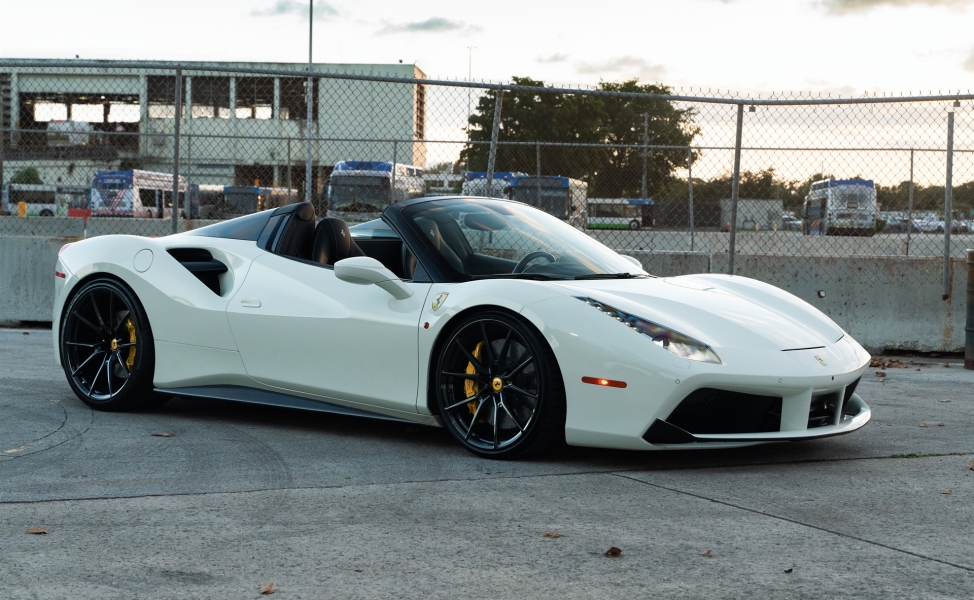Ferrari 488 Spider | Bianco Avus | on ANRKY AN12 | Gloss Black