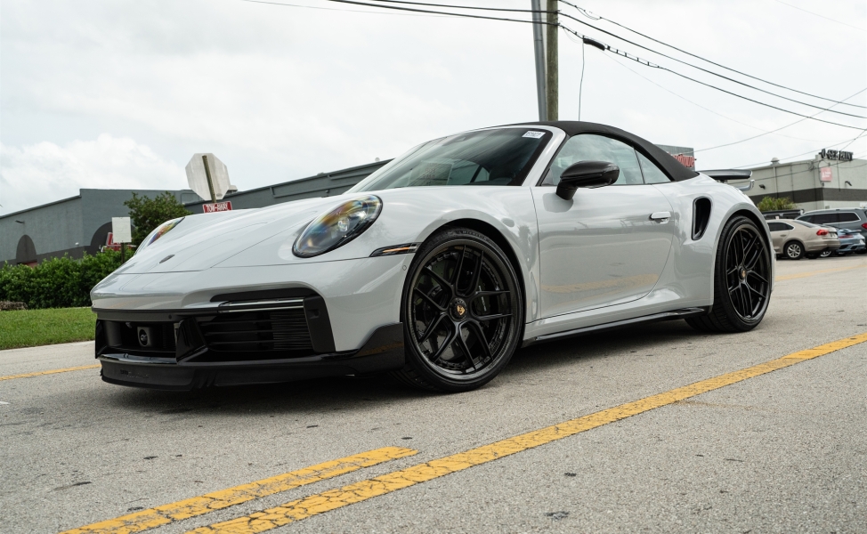 Porsche 992 Turbo S | Ice Gray Metallic | on HRE HX101 | Satin Black