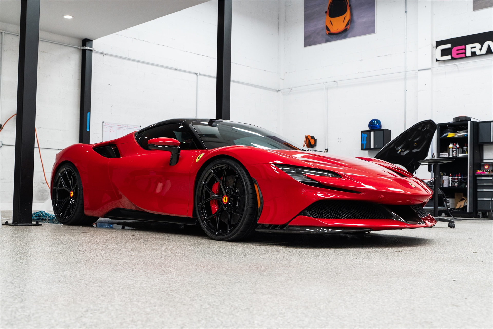 Ferrari SF90 Spider | Rosso Corsa | on Ryft R-5Y | Gloss Black