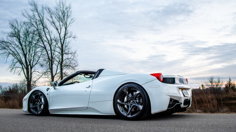 Ferrari 458 Spyder | Bianco Avus | on ANRKY XR-205 | Mirror Polished Smoked