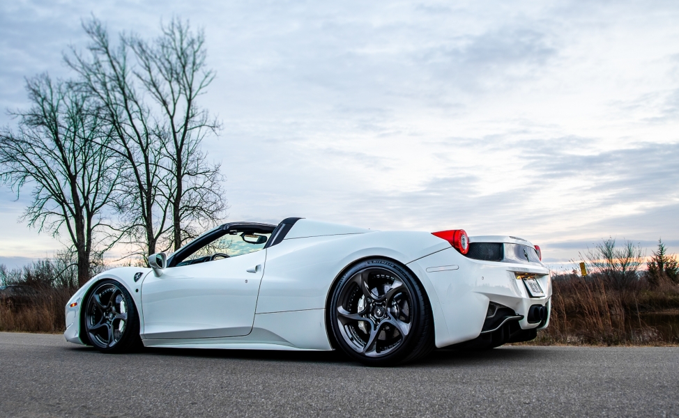 Ferrari 458 Spyder | Bianco Avus | on ANRKY XR-205 | Mirror Polished Smoked