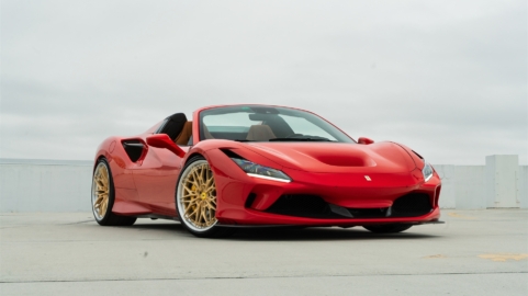 Ferrari F8 Spider | Rosso Corsa | on ANRKY S3-X1 | Satin Gold