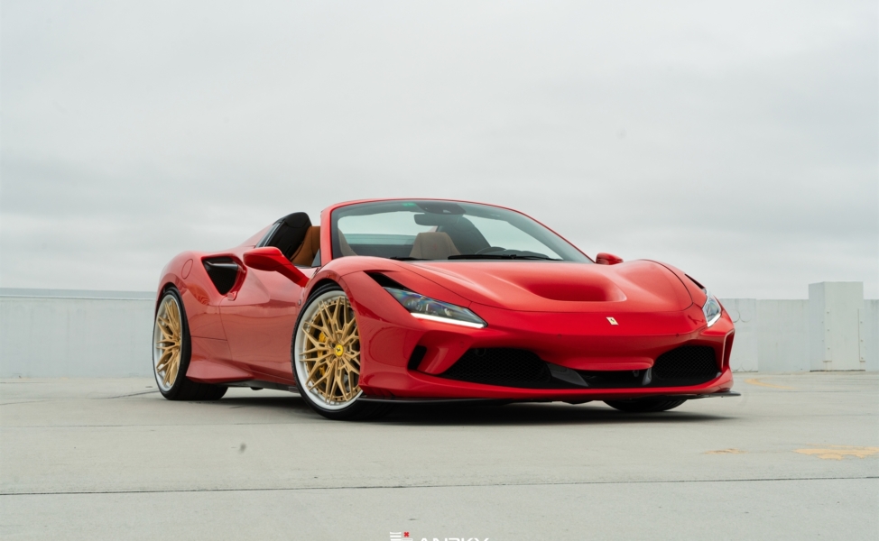 Ferrari F8 Spider | Rosso Corsa | on ANRKY S3-X1 | Satin Gold
