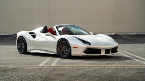 Ferrari 488 Spider | Bianco Avus | on 1886 XR004 | Frozen Polished Liquid Smoke