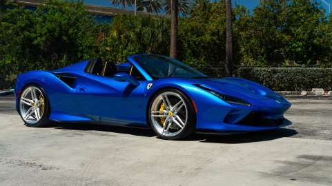 Ferrari F8 Spider | Blue Abu Dhabi | on ANRKY AN17 | Brushed Clear