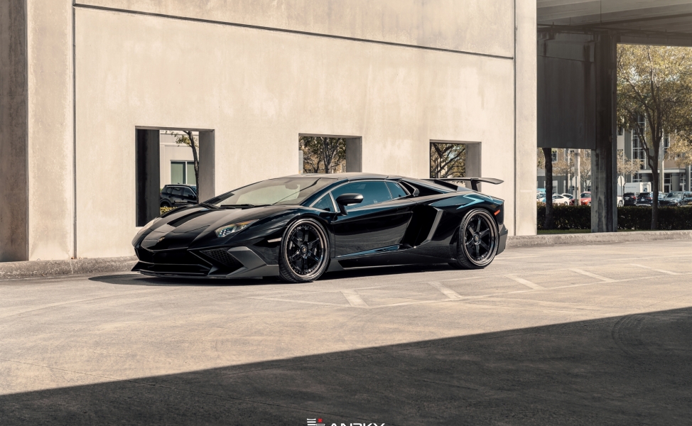 Lamborghini Aventador SV Roadster | Nero Noctis | on ANRKY JDX-316 | Gloss Black