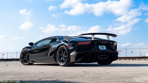 Lamborghini Aventador SV Roadster | Nero Noctis | on ANRKY JDX-316 | Gloss Black