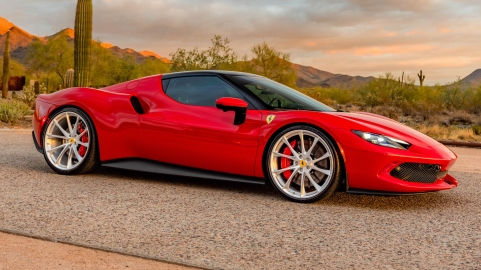 Ferrari 296 GTB | Rosso Corza | on HRE P201 | Brushed Clear